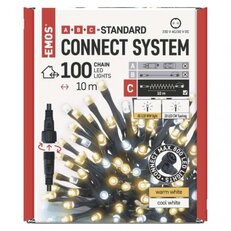 Standard LED spojovací vánoční řetěz blikající 10 m venkovní teplá/studená bílá