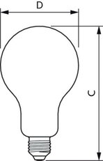 LED žárovka PHILIPS classic 200W A95 E27 WW FR ND
