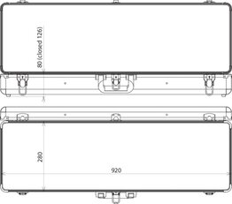 Umělohmotný kufr prázdný pro zkoušečku napětí 920 x 280 x 120 mm DEHN 766994