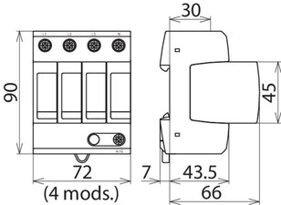 Svodič přepětí Typ 2 DEHNguard M 908342