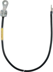 Uzemňovací vodič 10mm2/L 0,6m černý s kabelovým okem (B)M8/10 a 1 čepem KS