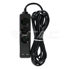 3 Ways Socket With 2 USB (3G 1.5MM2 X 5M