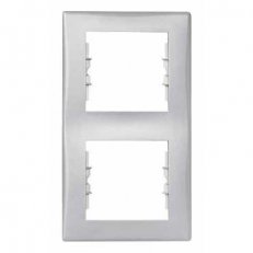 Sedna Rámeček dvojnásobný vertikální, Aluminium SCHNEIDER SDN5801160