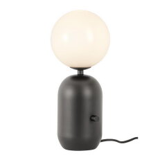 Stolní lampa HELIOS VE 1x42W E27 MATT BLACK /WHITE GLASS D200 REDO 01-2932