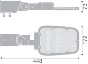 Pouliční svítidlo LEDVANCE STREETLIGHT AREA SMALL RV20ST 45W 740 RV20ST GY