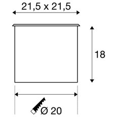 DASAR ES111 ctvercova ocel 230V GU10 75W IP67 SLV 229234