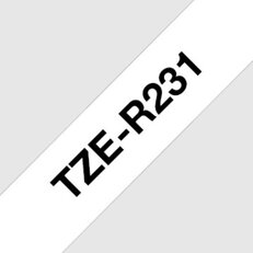 Páska BROTHER TZe-R231 bílá/čená (12mm, 4m, pruhovaná)