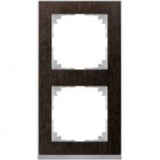 Merten Rámeček dvojnásobný M-Pure Decor, Wenge/Aluminium SCHNEIDER MTN4020-3671