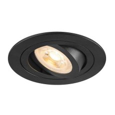 NEW TRIA 75, stropní vestavné svítidlo, kulaté, max. 10W GU10, černá SLV 1007375
