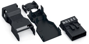 Zástrčka S pouzdrem s odlehčením tahu 5pól. černá WAGO 890-115