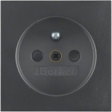 Centrální díl pro zásuvku se zemnícím kolíkem, S.1/B.x, antracit, mat 3963808996