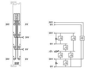 Filtr napájecího zdroje DC 24V Vyšší izolace světle šedá WAGO 750-626/025-001