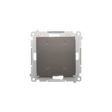 Ovladač žaluziový elektronický dvojnásobny, 6A, hnědý, matná DEZ2.01/46