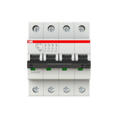 ABB S204MT-C1, čtyřfázový jistič,  1A, C, 10kA, určeno pro drážní aplikace