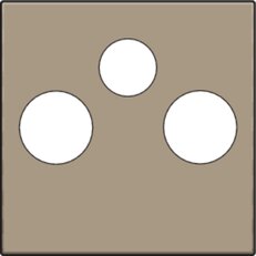Středový kryt TV+R+SAT-BRONZE NIKO 123-69551