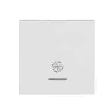 Kryt přístrojů s průhledem, symbol ventilátor, bílý SCHRACK EV102019--