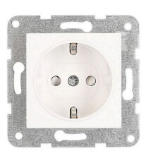 Zásuvka SCHUKO bezpečnostní clonka, šroubové svorky, bílá SCHRACK EV101204--