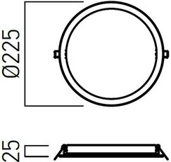 XFACE REC. RND. PANEL 24W 100-240V AC 40
