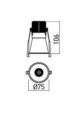 XKAPPA REC. SPOT 1x10W 220-240V AC 3000K