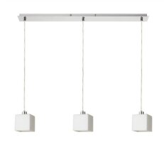 DADOS III 80 závěsná opálové sklo/matný nikl 230V E27 3x11W RENDL R14021