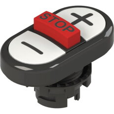 Trojité tlačítko d22mm, plast, černá, IP67 PIZZATO E21PTRS1AABC