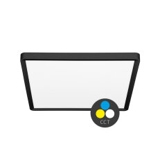TERY LED sv. čtverec 24W,30cm,CCT,2400lm,IP40,černý lem ECOLITE W008S-CCT/24W/CR
