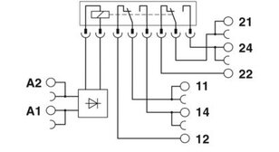 Reléový modul PLC-RSC- 24DC/21-21AU/MS PHOENIX CONTACT 2910507