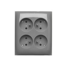 Zásuvka silová 4 násobná (přístroj s kry