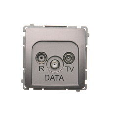 Zásuvka RTV-DATA 1x vstup: 5-865MHz, Inox BMAD.01/21