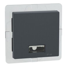 Klapka, Merten System M, s okénkem, IP44, antracit, matný plast 433714