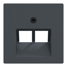 Centrální deska, Merten System M, RJ45, dvojitá, antracit, matný plast 298014