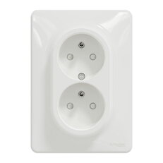 Sedna D/E Zásuvka dvojnásobná 230V 16A, Bílá SCHNEIDER SDD311211C