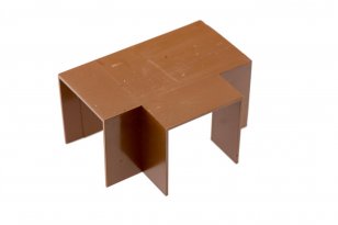 T-kus 40x40mm, imitace dřeva tmavá MALPRO 24040-8835