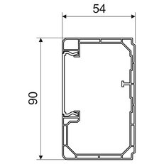 Parapetní kanál PK 90x55 D, bílý, 2 m, karton KOPOS PK 90X55 D_HD