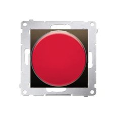 Signalizační a orientační osvětlení s LED, světlo červené., 230V, hnědá matná