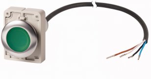 Eaton C30C-FDRL-G-K10-24-P65 Prosvětlené tlačítko, aretace, 24V AC/DC,zelená, 1Z