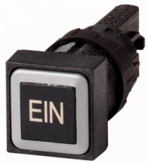 Eaton Q18D-121 Ovládací hlavice tlačítek, 18x18 mm, bez aretace, černá EIN