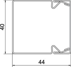 OBO LKM40040FS Úložný elektroinstalační kanál 40x40x2000 Ocel pásově zinkováno