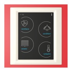 Ovládací dotyková jednotka RF Touch-W červená/perleťová/slonová kost ELKO EP
