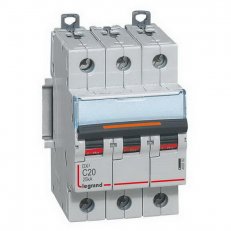 DX3 JISTIČ, 3 PÓLOVÝ, CHAR. C,20A 25KA LEGRAND 409782