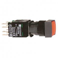 Schneider XB6CA42B Ovládač stiskací, lícující s návratem, 1 V - rudý