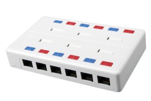 Víceportový box CAT5E UTP 12 x RJ45 bílý SOLARIX 12264128