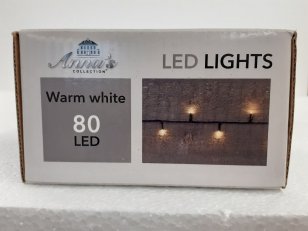 Vánoční řetěz LED venkovní, 9m, 80LED, teplá bílá