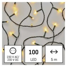 LED vánoční řetěz, 5 m, vnitřní, teplá bílá