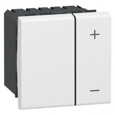 MOSAIC TLAČÍTKOVÝ STMÍVAČ 230V 600W 2MODULOVÝ BÍLÁ LEGRAND 078405