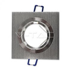 1 x GU10 Housing Square Aluminum Brush,