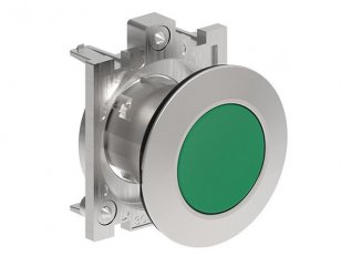 Lovato LPFQ103 PUSH-Tlačítkový ovladač d30mm zapuštěná kovové lícující zelený