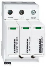 Svodič přepětí zásuvný 3+0 TNC,TI+II(B+C) 300V Iimp 12,5kA SCHRACK IS211234-A