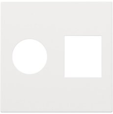 Středový kryt datazásuvky TV+RJ45-WHITE COATED NIKO 154-65702