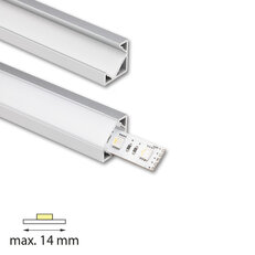 Rohový hliníkový profil RJ, 19x19mm, matný dif, 1m MCLED ML-761.052.43.1